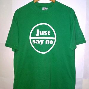 Just say No anti drug campaign top shirt L USA